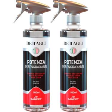 Imagem de Kit 2 Removedor de graxa pixe cola desengraxante automotivo Potenza 500ml Dettagli Sandet