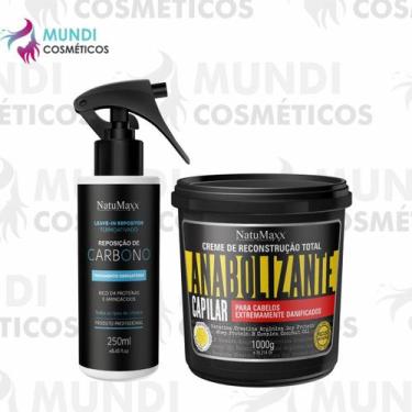 Imagem de Anabolizante Capilar Natumaxx 1kg  e Leave In Carbono Uso obrigatorio 
