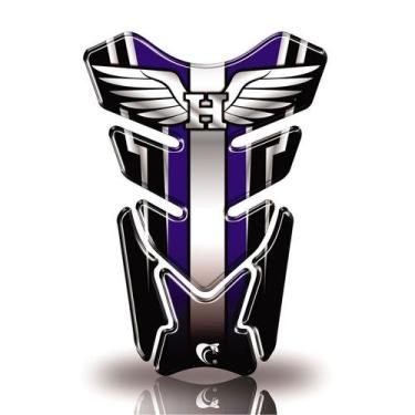 Imagem de Protetor De Tanque Adesivo Moto Cb Twister Cg Honda Asa Azul - Cobra M