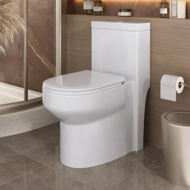 Imagem de Vaso Sanitário Monobloco para Banheiro Eva - Fabribam, Branco Brilho