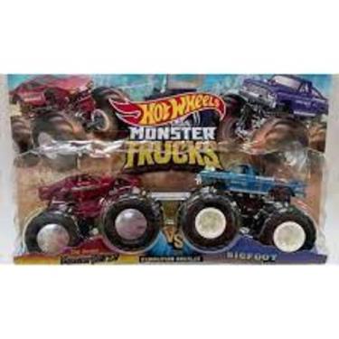 Imagem de Hot Wheels Monster Trucks c/ 02 Monster Vette vs Bigfoot (28118) - Mat