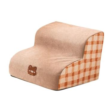 Imagem de Ｂｅｓｇａ Escadas de cachorro, cão etapa 2 etapa leve com tampa lavável Pet Stage escada para animais de estimação para pequenos animais de estimação, sofá cães, Xadrez