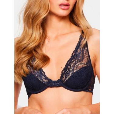 Imagem de Sutiã com aro e sem bojo valisere 24250 taça b, Azul, 48