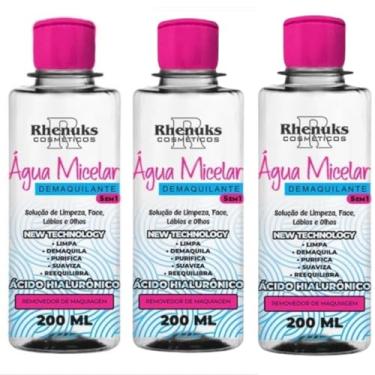 Imagem de Kit 3 Água Micelar Demaquilante C Ácido Hialurônico 200ml