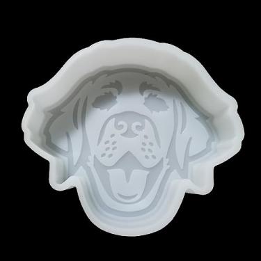 Imagem de Fuehbur Golden Retriever Molde Freshie de cabeça de cachorro, molde de silicone seguro para forno exclusivo molde de silicone para doces frescos de assar contas de aroma - DIY feito à mão carro fresco sabão resina molde 【Material macio atualizado】