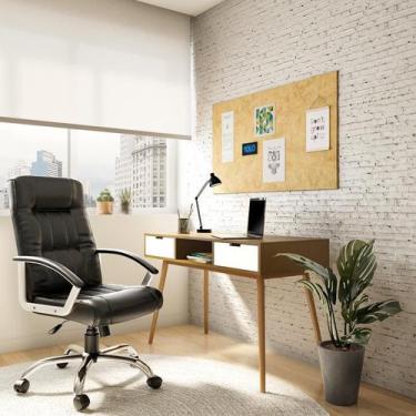 Imagem de Cadeira de Escritório Presidente Giratória Halpert Preta - Mobly