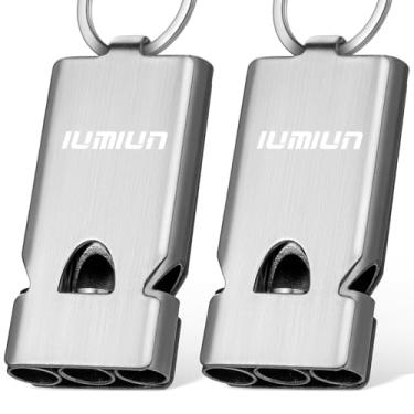 Imagem de IUMIUN Apito de sobrevivência de emergência para salva-vidas apito de segurança para acampamento ao ar livre - apito alto até 120 ~ 130 db