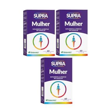 Imagem de Kit 3 Supra Mulher Suplemento Alimentar 60 Cáps. - Herbamed