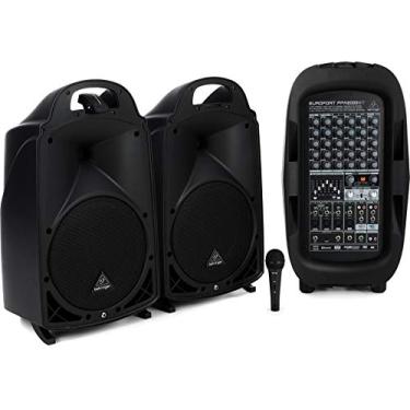 Imagem de Behringer, 8 PPA2000BT Ultra-compacto 2000-Watt sistema Pa portátil de 8 canais com tecnologia Bluetooth sem fio, preto