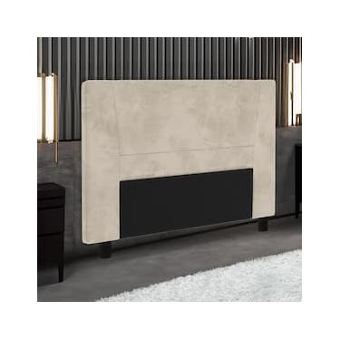 Imagem de Cabeceira para Cama Box King Size Portobel Amanda com Revestimento em Suede