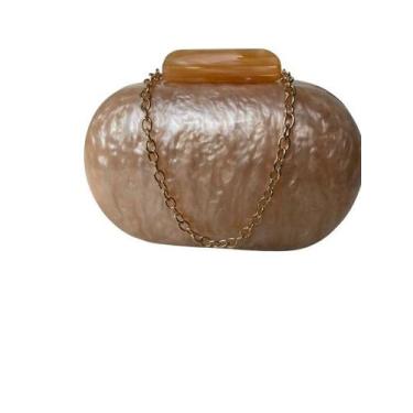 Imagem de Bolsa clutch oval festa - mdb - 2487 - Kairos, Champanhe