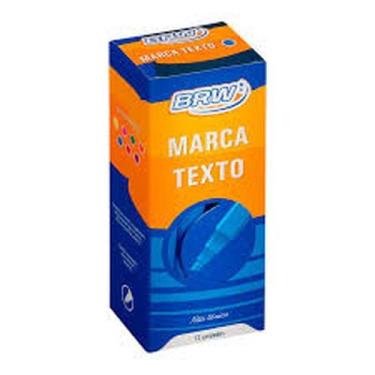 Imagem de Marca Texto BRW Fluorescente 12 Und Azul