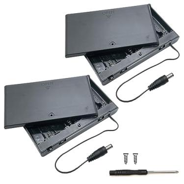 Imagem de OPSFALCON Suporte Para 8 Pilhas Aa, Caixa Aa X De 1,5 V Com Interruptor Liga/Desliga E Tampa, Cabo Cc, 12 V, Pacote 2 (8 - Unidades)