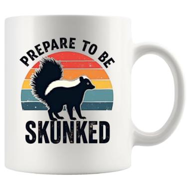 Imagem de Panvola Prepare To Be Skunked Cribbage Gifts Card Game Players Gifts For Dad Mom Husband Wife Friends Novelty Drinkware Ceramic Mug 325 ml Branco