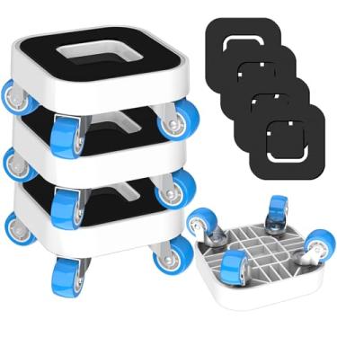 Imagem de Mudanças de móveis com rodas, deslizadores de móveis com rodas giratórias de 360° de 3,2 cm, carrinho de móveis para mover sofá pesado, cama, capacidade de carga de até 408 kg