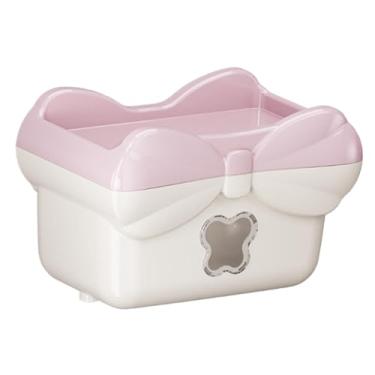 Imagem de Bothyi Dispensador de papel toalha com prateleira, suporte para papel higiênico, suporte para higiênico para banheiro, restaurante, cozinha de hotel, Rosa