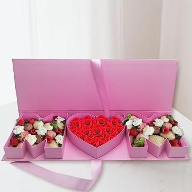 Imagem de WENPACK Caixa de presente vazia em forma de carta, preenchível, chocolate, morango, doce, embalagem (Mompink)