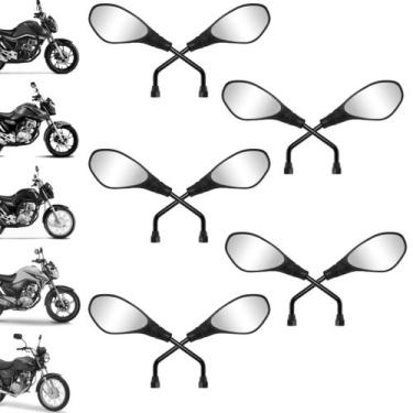 Imagem de Kit 5 Retrovisor Mini Gs Motos Honda 125 150 160 Pro Tork
