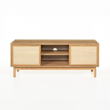 Imagem de Rack Kaki 2 Portas 1 Nicho 135 cm Tauari - Casavee, Tauari - Telinha P