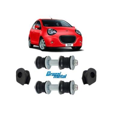 Imagem de Par Bieleta Tirante Bucha Estabilizadora Geely Gc2 2014 2015 - Grazzim