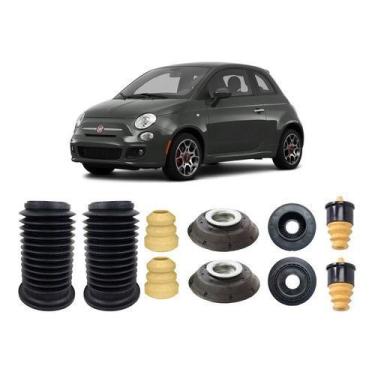 Imagem de Kit Coxim Dianteiro + Batente Traseiro Fiat 500 2012 2013 14 - QualyKi