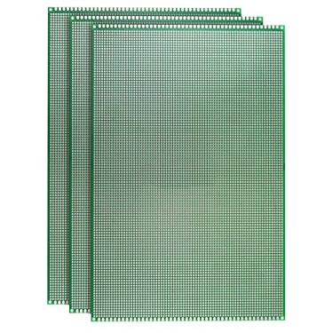 Imagem de Double Sided PCB Board,D DZRCOXI Large PCB Circuit Board Protoboard 3Pcs 20X30CM for DIY Soldering Electronic Projects Compatible with Arduino Kits (20X30CM-3Pcs)