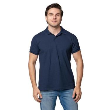 Imagem de Camiseta Polo Piquet Masculina - 4 Azes, Azul marinho, G