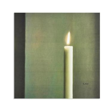 Imagem de Gerhard Richter Pôster impresso vela tela arte de parede pintor famosas reproduções de pinturas a óleo para decoração de parede de escritório e casa 40 x 40 cm (16 x 16 pol) sem moldura