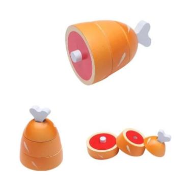 Imagem de Brinquedo Educativo De Cozinha De Faz De Conta Com Frutas E Vegetais D