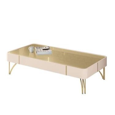 Imagem de Mesa de Centro Cadenza Champanhe Off White - HB Móveis - HB Moveis