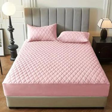 Imagem de Capa Para Colchão Impermeavel Matelado Com Elastico Premium(Rosê,Berço)