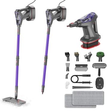 Imagem de WVSAW Mop A Vapor Para Limpeza De Pisos - Limpador A Vapor Portátil Potente E Resistente 29 Em 1, Vapor Automático E Manual Para Pisos De Madeira, Ladrilhos, Laminados, Mármore, Rejunte, Cozinha, Ba
