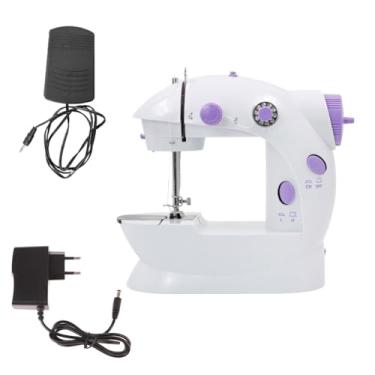 Imagem de Máquina de Costura Portátil SM-202A, Bivolt, Compacta, 19x19x9,5cm, Branca e Lilás