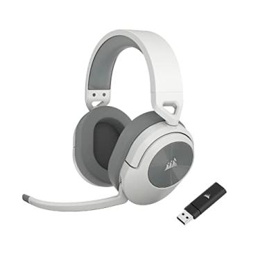 Imagem de Corsair HS55 Wireless Multiplatform Lightweight Gaming Headset with Bluetooth - Dolby 7.1 Surround Sound - iCUE Compatible - PC, PS5, PS4, Nintendo Switch, Mobile - White