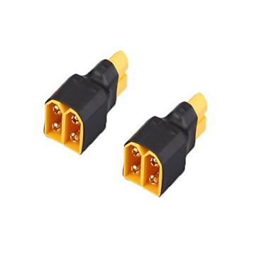 Imagem de Yiqigou 2 peças XT60 adaptador de conversão de conector paralelo 1 plugue fêmea XT60 para 2 plugues macho XT60 para bateria RC Lipo