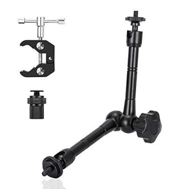 Imagem de KAGYOKU Braço articulado de fricção mágica de 28 cm com grampo grande de caranguejo para clipe de montagem para câmera DSLR monitor luz LED