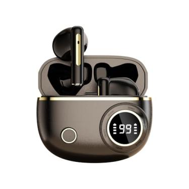 Imagem de TWS Wireless Bluetooth Earbuds LED Display IPX7 Waterproof Active Noise Cancelling Headphones Stereo Sound for Sports-Black