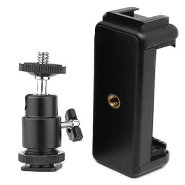 Imagem de Suporte Apoio com Clipe p/Smartphone Tripe Ball Head Articulado Acessório para Foto Vídeo