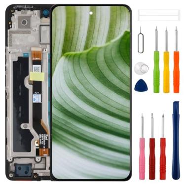 Imagem de [com moldura] Substituição de tela LCD SWARK para Tecno Spark 20 Pro KJ6 Tela LCD digitalizador de substituição com kit de ferramentas de reparo atualizado - preto