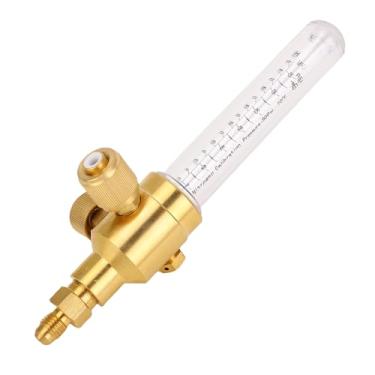 Imagem de Zhjvihx Indicador de Fluxo de Nitrogênio Com Conexão de Entrada Fêmea de 1/4 Polegada e Conexão de Saí Masculina de 1/4 Polegada, Indicador de Fluxo de Nitrogênio Escala Dupla de Cobre