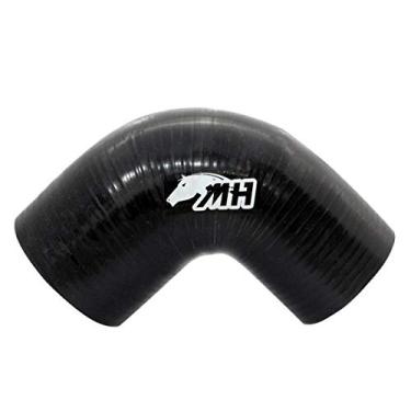 Imagem de Mangote em Silicone Redutor Curva 90° graus 3-1/2" para 3" polegadas (89mm para 76mm) x 125mm