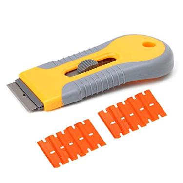 Imagem de aqxreight Raspador de de Tinta Plástica Raspador Adesivo Com Comprimidos de 10pcs lâminas. de silicone. Uso de design. para lâminas. de Com alça. de Plástico (Preto)