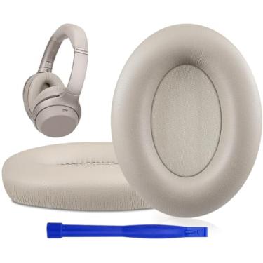 Imagem de SOULWIT Almofadas Profissionais de Substituição para Sony WH-1000XM3 Auscultadores Over-Ear, Com Couro de Proteína, Espuma de Memória de Isolamento de Ruído, Espessura Adicional-Ouro