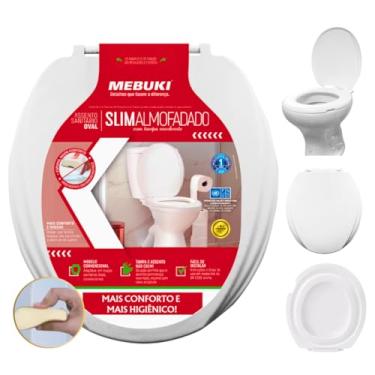 Imagem de Assento Sanitário Tampa Almofadada Oval Compativel Com Eternit Vaso Áries Max 1.6gpf 6.0lpf