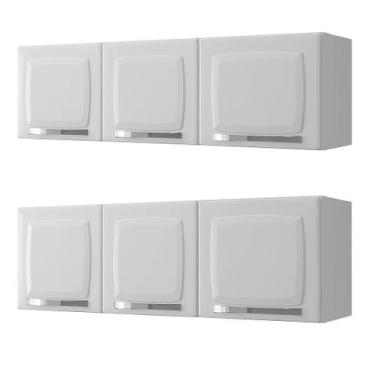 Imagem de Armários de Cozinha Itatiaia Rose 105cm  Kit com 2 Unidades, Linha Aér