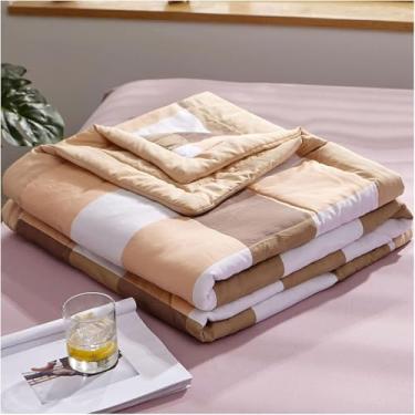 Imagem de Colcha Queen Size Para Todas As Estações Macia Acolchoada Edredom Alternativo Edredom Reversível, Cobertor Reversível Quente E Fofo De Verão Para O Verão, C, 200x230cm