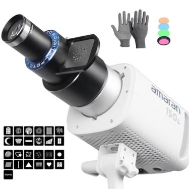 Imagem de DIFESURO Kit De Fotografia Snoot Com Suporte Óptico Bowens, Projetor Holofotes Para Retratos Cob Monolight/Produto, Compatível Aputure Amaran100X/D/150C/200D/X, Godox Sl60/Smallrig, 25 Gobos