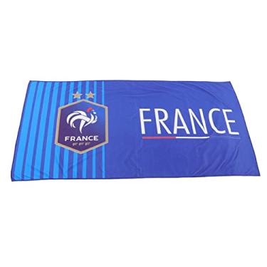 Imagem de KIMISS 2022 Toalha de Praia de Bandeira da Equipe Nacional, Toalha de Banho de Fibra de 140x72 Cm para Fãs de Futebol, Seco Rápido e Versátil para Uso da Piscina, Praia e Banho (França)