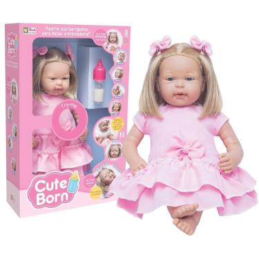 Imagem de Boneca Bebê Reborn Com Som Fala Frases Infantil Menina 45Cm