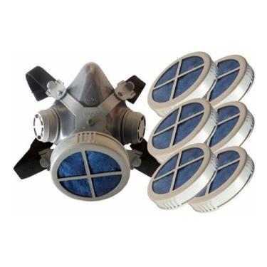 Imagem de Máscara Epi 1/4 Facial Pó + 6 Filtros Reserva - Mastt - Mastt Altec